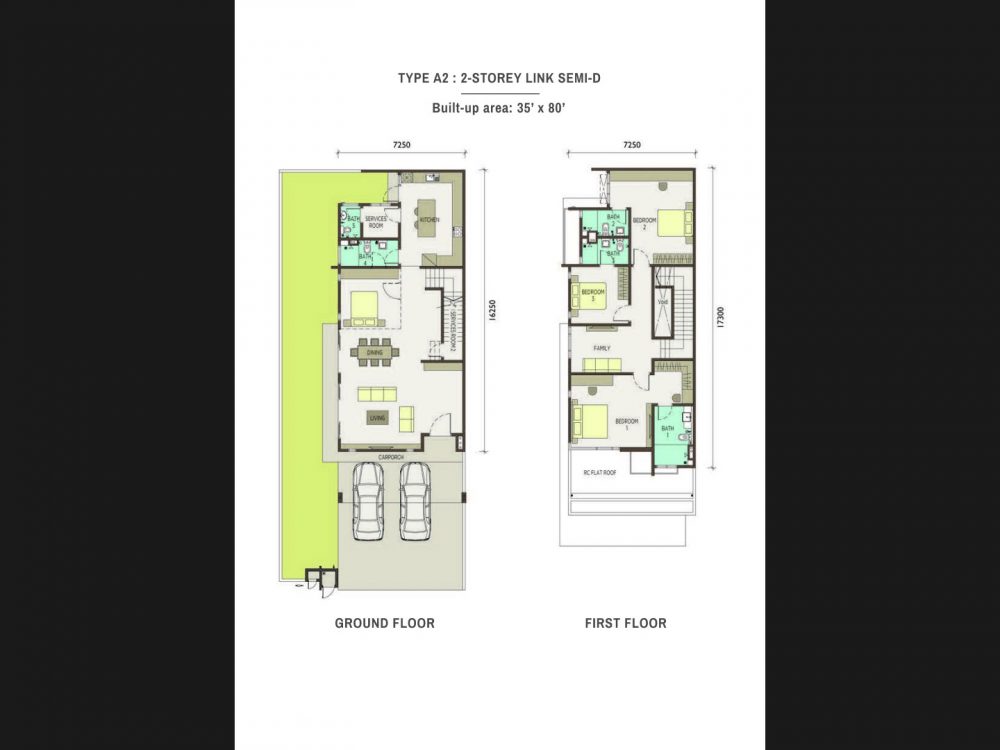 type-A2-2-Storey Link Semi Detached Homes
